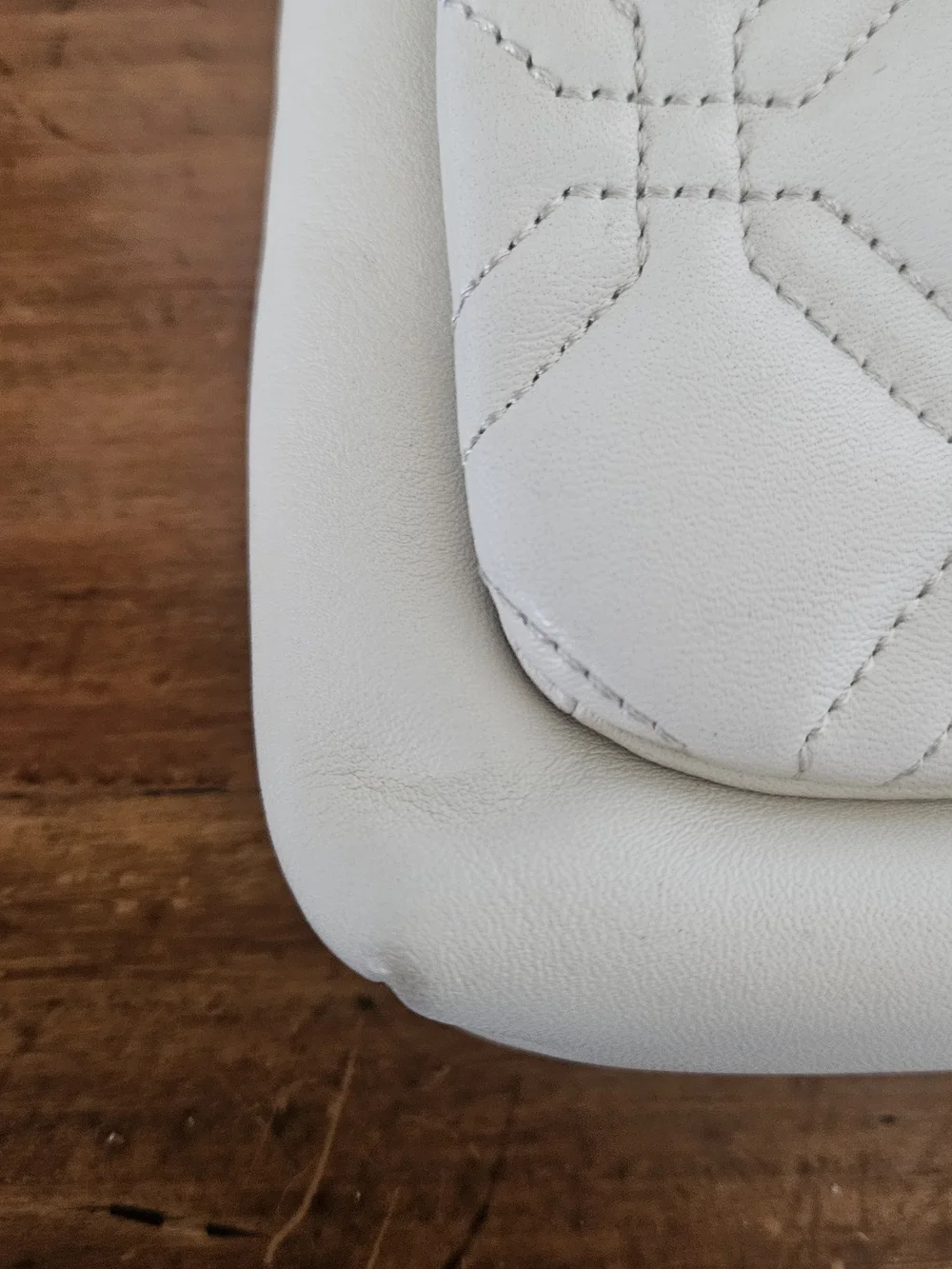 kate spade White Quilted Leather Crossbody Clutch with Silver Turn-Lock